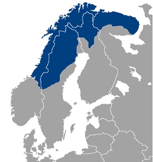 Sápmi, the territory of the Sámi in Norway, Sweden, Finland and Russia